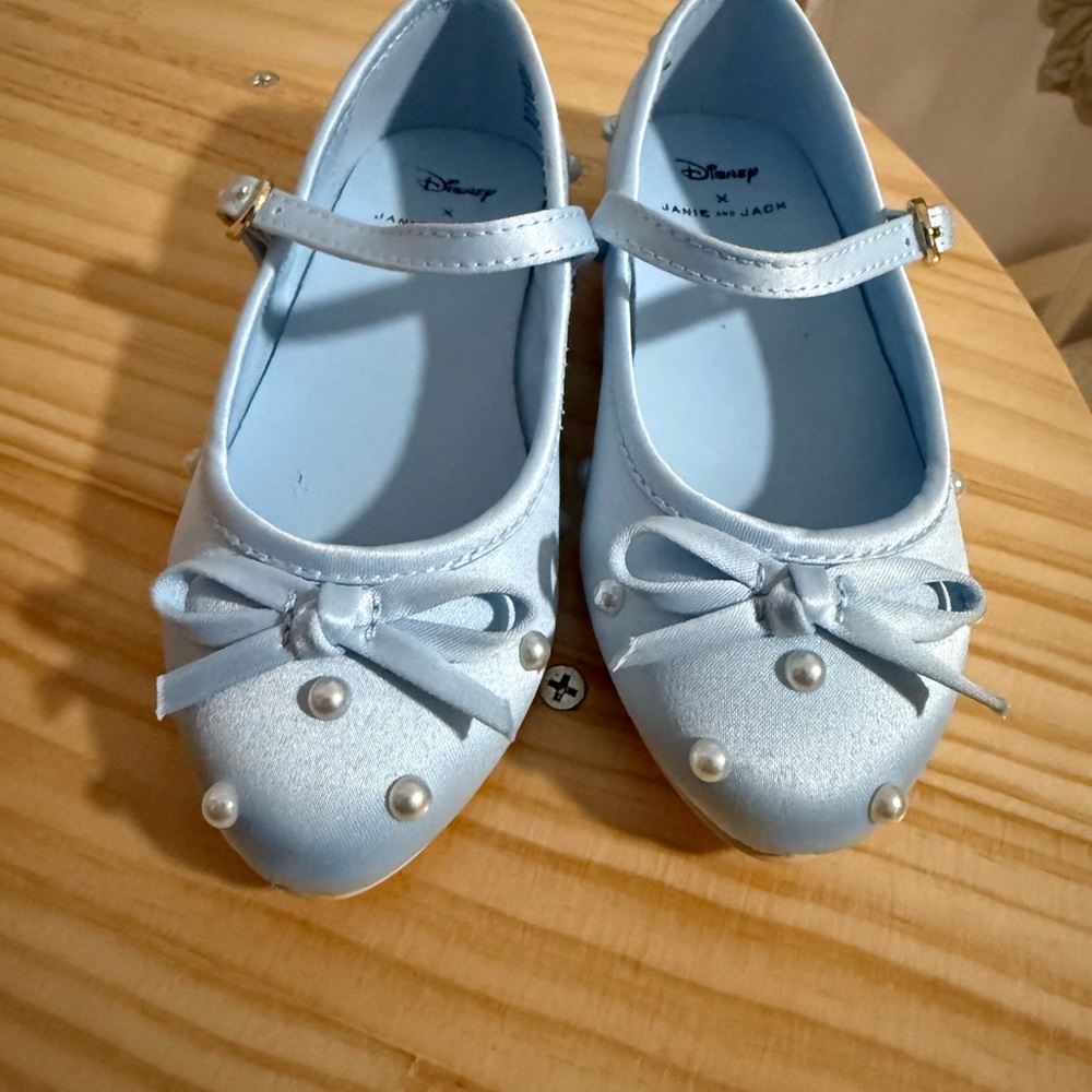 Janie and Jack Light Blue Pearl Dress Shoes